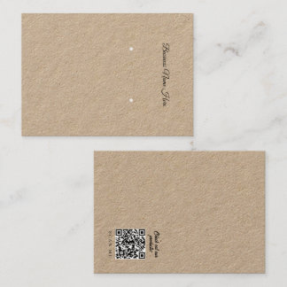 Simple Design Store Kraft Earring Display Card Visitkort