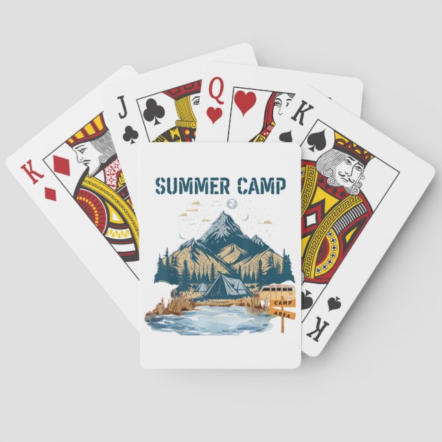Simple Design Summer Camp Casinokort (Baksidan)