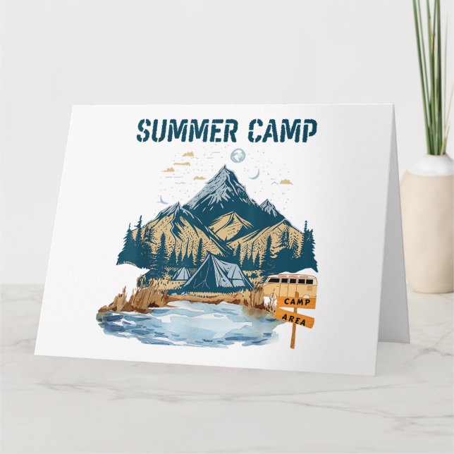 Simple Design Summer Camp Kort (Framsida)