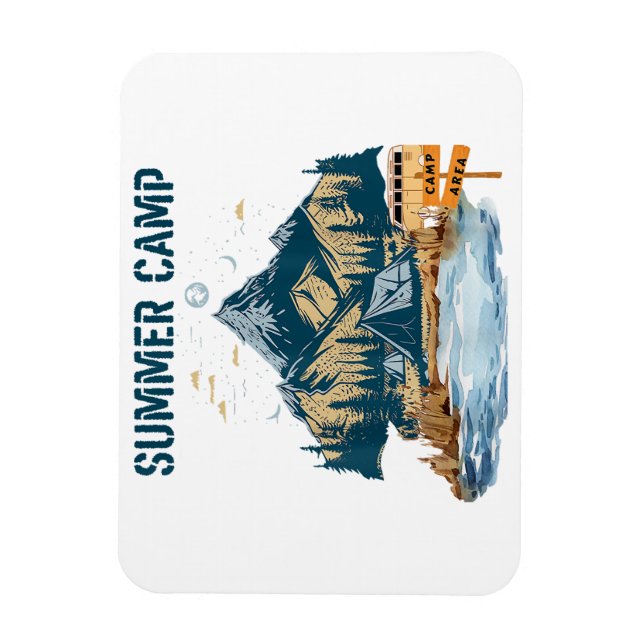 Simple Design Summer Camp Magnet (Vertikal)