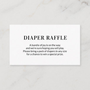 Simple Diaper Raffle Tilläggskort