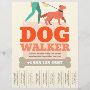 Simple Dog Walker Reklamblad