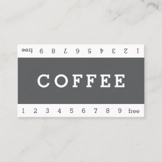 Simple Double Horizon Loyalty Coffee Punch-Card Lojalitetskort