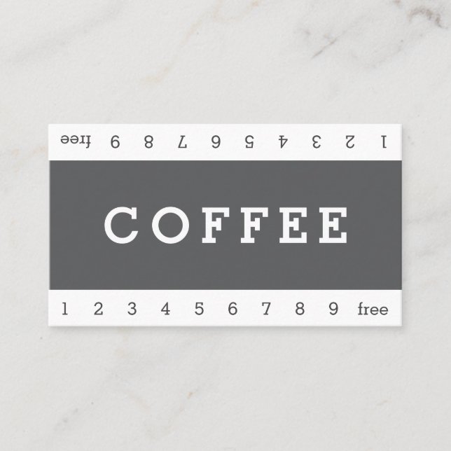 Simple Double Horizon Loyalty Coffee Punch-Card Lojalitetskort (Framsida)
