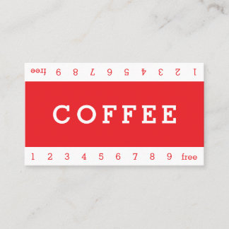 Simple Double Horizon Loyalty Coffee Punch-Card Lojalitetskort