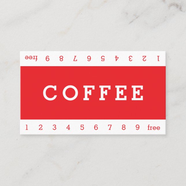 Simple Double Horizon Loyalty Coffee Punch-Card Lojalitetskort (Framsida)