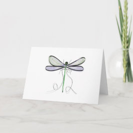 SIMPLE DRAGONFLY BLANK ALL-OCCASION CARD TACK KORT