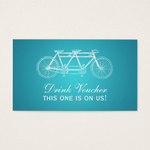 Simple Drink Voucher Tandem Bike Turcos Visitkort