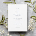 Simple Dusty Blue Elegant bröllop Inbjudningar<br><div class="desc">En enkel Dusty Blue Elegant bröllop-inbjudan med klassisk typografi. Perfekt för ett klassiskt bröllop,  där det traditionella inslag kombineras med moderna detaljer för att skapa perfekten med en kombination av tidlös elegans. Klicka på knappen Redigera om du vill anpassa designen.</div>