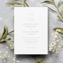 Simple Dusty Blue Elegant bröllop