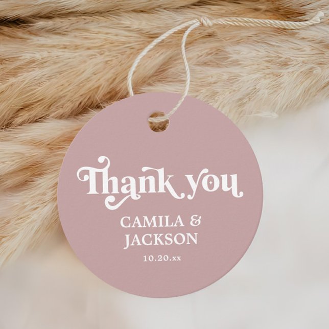 Simple Dusty Ro Bröllop Gåvor Etiketter (Skapare uppladdad)