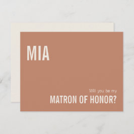 Simple Dusty Terracotta Matron Frieri Anteckningskort