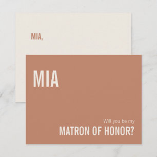 Simple Dusty Terracotta Matron Frieri Anteckningskort
