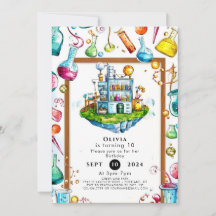 Simple Editable Magic Scientist Birthday