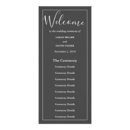 Simple Elegance Bröllop Ceremony Program
