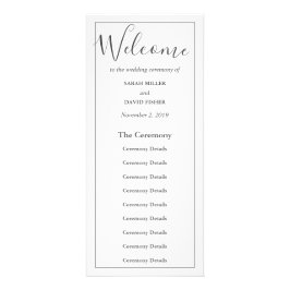 Simple Elegance Bröllop Ceremony Program