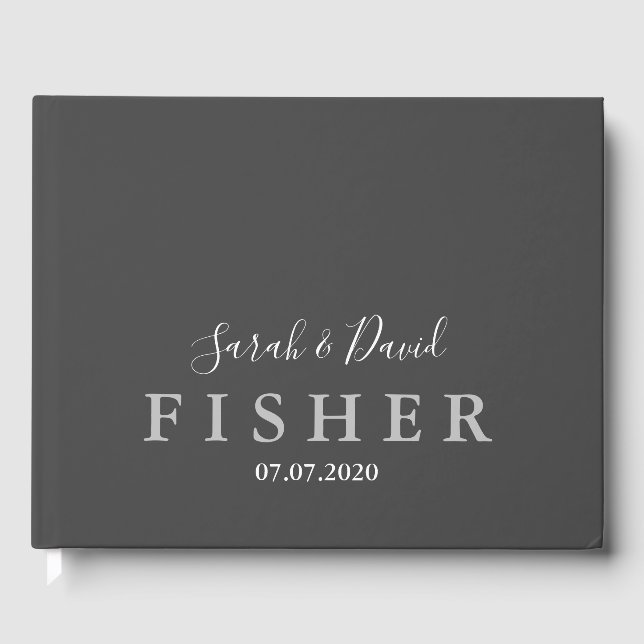 Simple Elegance Bröllop Guest Bok (Framsida)