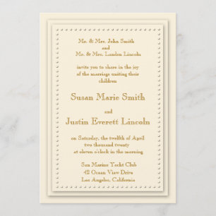 Simple Elegance Cream 5x7-inbjudan Inbjudningar
