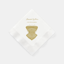 Simple Elegance Guld Corset Lingerie Möhippa Pappersservett