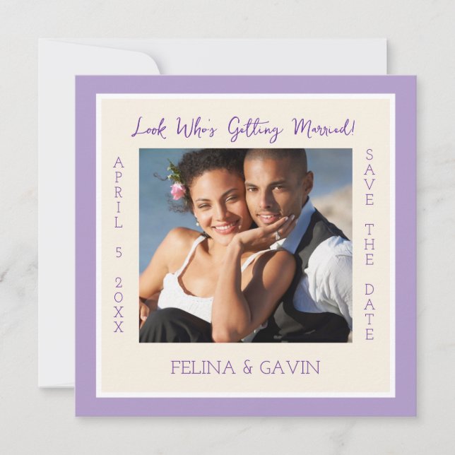 Simple Elegance! Save the Date Flat Card (Framsida)