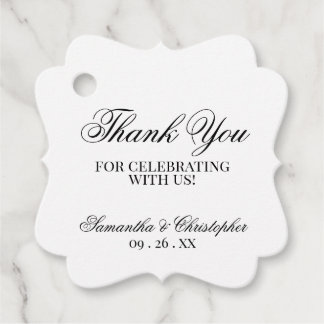 Simple Elegance Tack Bröllop Gåvor Etiketter