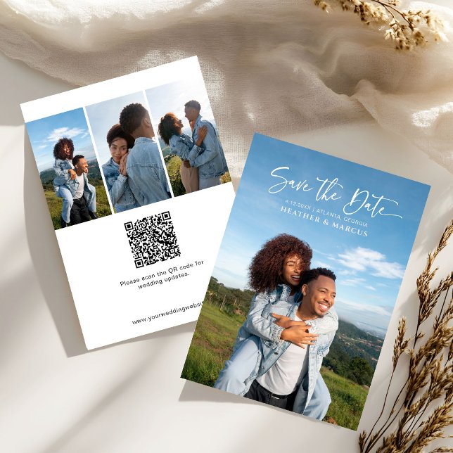 Simple Elegant 4-Photo Caligraphy QR Code (Skapare uppladdad)