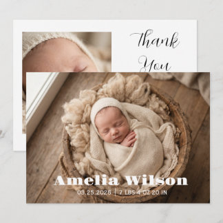 Simple Elegant Baby Birth Announcement Meddelande