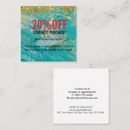 Simple Elegant Beauty Salon Rabattkort