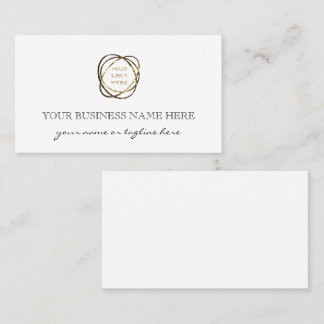 Simple Elegant Black Add Business Logo Custom   Visitkort