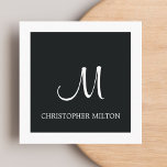 Simple Elegant Black White Monogram Attorney Fyrkantigt Visitkort<br><div class="desc">Affärskortmall för anpassade av elegant med svartvit bakgrund och ditt monogram. Perfekt för konsulter,  advokater,  advokater,  advokater eller ekonomiska professioneller.</div>