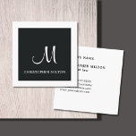 Simple Elegant Black White Monogram Attorney Fyrkantigt Visitkort<br><div class="desc">Affärskortmall för anpassade av elegant med svartvit bakgrund och ditt monogram. Perfekt för konsulter,  advokater,  advokater,  advokater eller ekonomiska professioneller.</div>