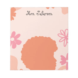 Simple Elegant Boho Teacher Notepad Anteckningsblock