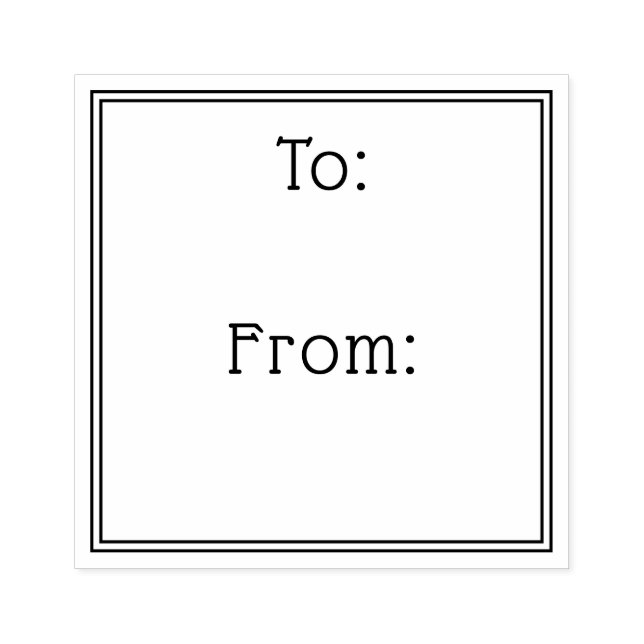 Simple elegant border to from gift label stämpel (Tryck)