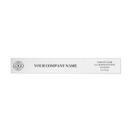 Simple Elegant Branded Black & White Business Logo Etikettband
