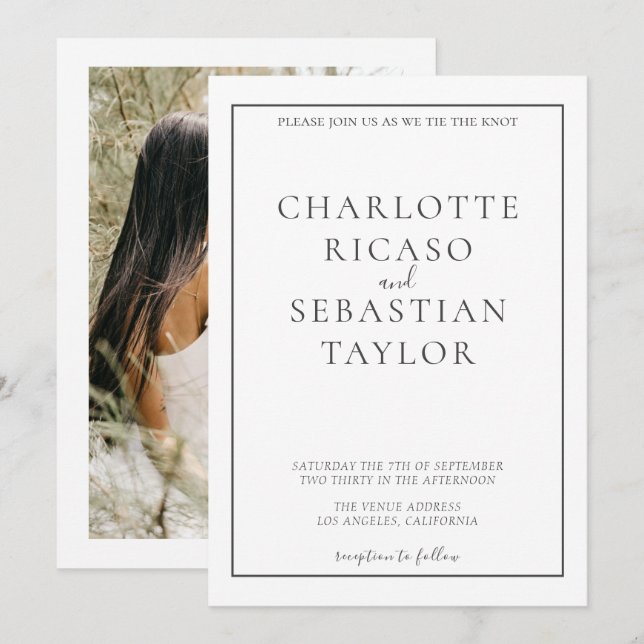 Simple Elegant bröllop (Fram/baksida)