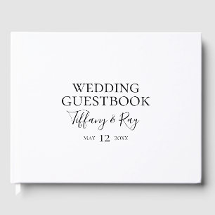Simple Elegant bröllop Guest Bok