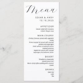 Simple elegant bröllop meny