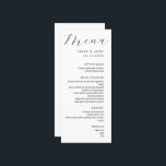 Simple elegant bröllop meny<br><div class="desc">Immortalisera dina lycklig-ögonblick med en oförglömlig elegant enkel bröllop-meny! Elegantens utformning,  obegränsad anpassning. Gör din inbjudan till en återspegling av din unika kärlek-historia.</div>