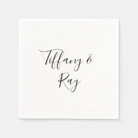 Simple Elegant bröllop Napkins