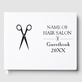 Simple elegant business light beauty salon gästböcker