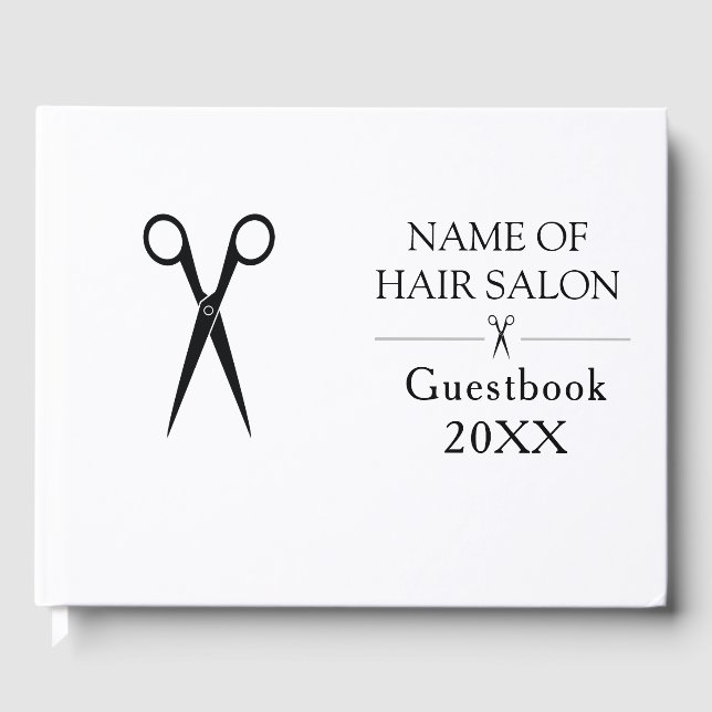 Simple elegant business light beauty salon gästböcker (Framsida)
