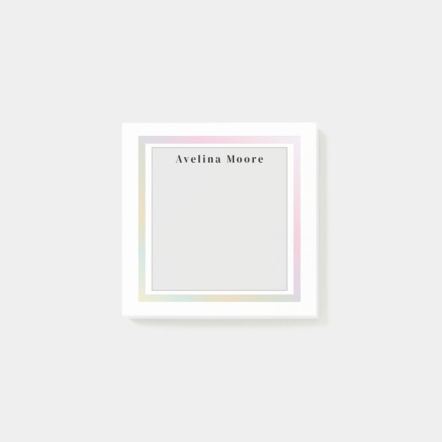 Simple elegant business light beauty salon post-it block (Framsida)