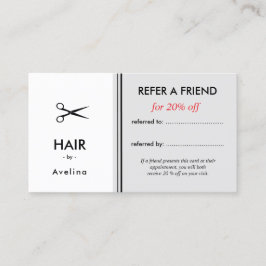 Simple elegant business light beauty salon rabattkort