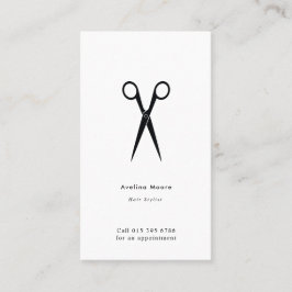 Simple elegant business light beauty salon visitkort