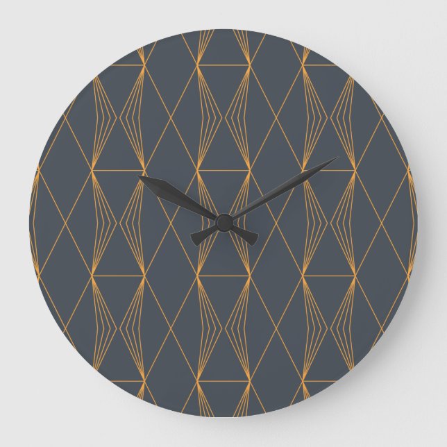 Simple, elegant, cool, trendy line graphic pattern stor klocka (Framsida)