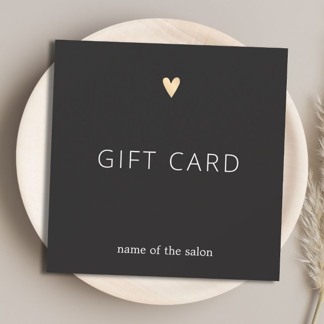 Simple Elegant Dark Grey Faux Gold Heart Beauty (Skapare uppladdad)