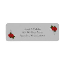Simple Elegant Deco Rose Address Labels