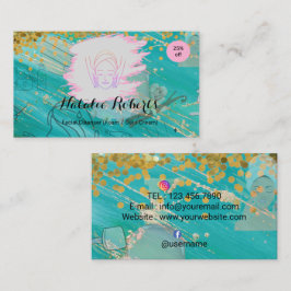 Simple Elegant Facial Cleanser Foam Gel Cream Visitkort