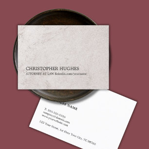 Simple Elegant Faux Stone Struktur Attorney at Law Visitkort