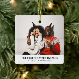 Simple Elegant First Christmas Engaged 2 photo   Julgransprydnad Keramik
